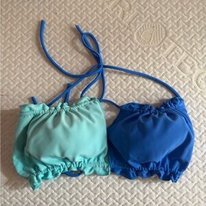Angel Blue and Teal Bikini Top